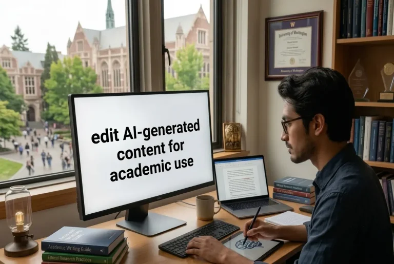 edit AI-generated content for academic use